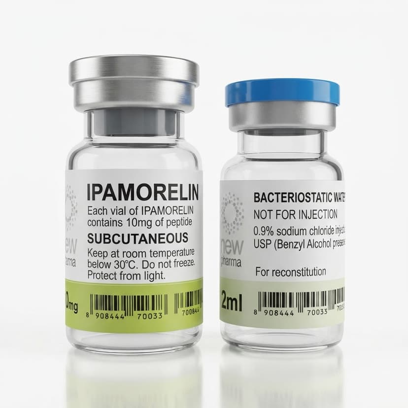 Vial liofilizado de Ipamorelin para investigación